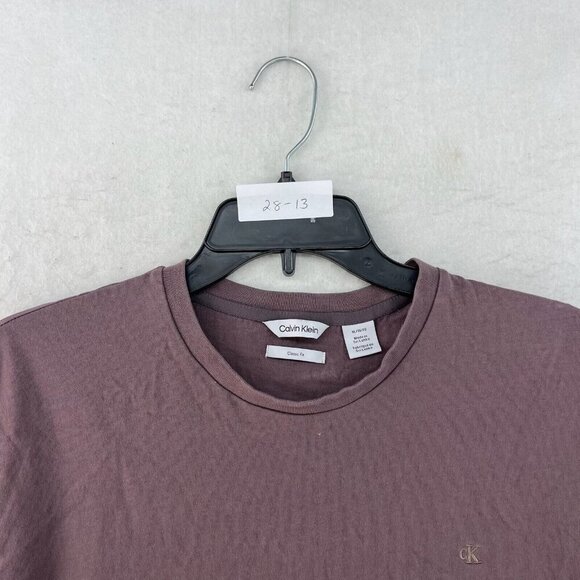 Calvin Klein Shirt Mens XL Dark Brown Short Sleeve Crew Neck Pullover Classic - Picture 9 of 9